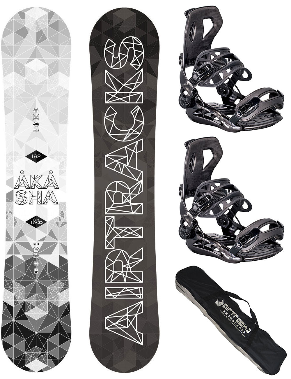Set snowboard uomo Akasha + Attacco Master Taglia XL + Borsa SB