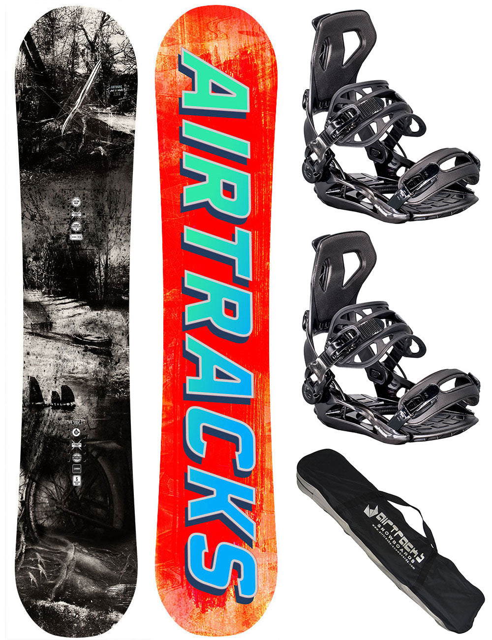 Set Snowboard Uomo: Past & Future Hybrid Rocker Wide + Attacco Master Taglia XL + Borsa SB