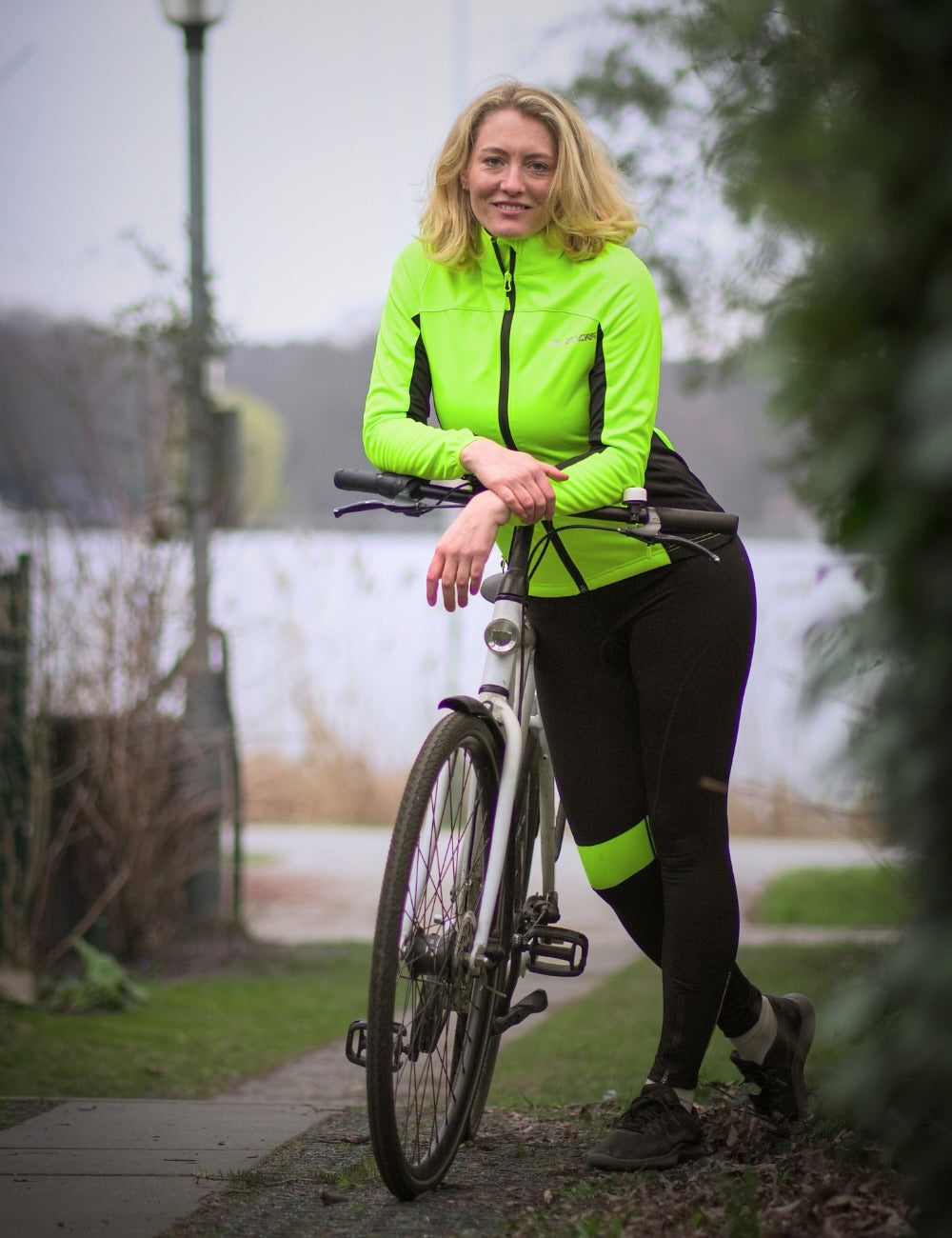 Women Thermo Softshell Bicycle Jacket Pro Line II + Bicycle Pants Thermo Lang