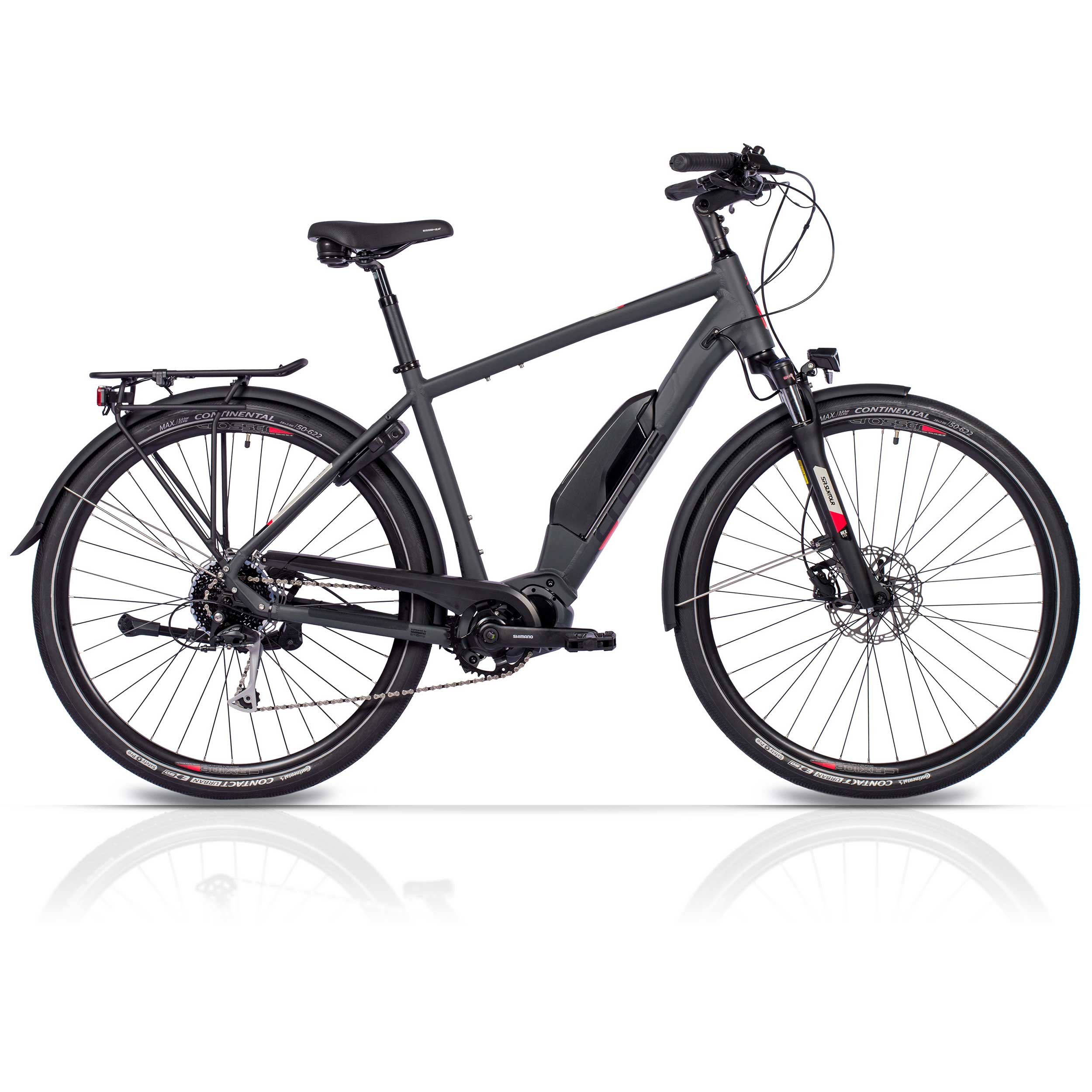28 inch e-bike men trekking bicycle X-TRON SR1 Shimano StеPS E-6100 504WH 9 gear Shimano Alivio