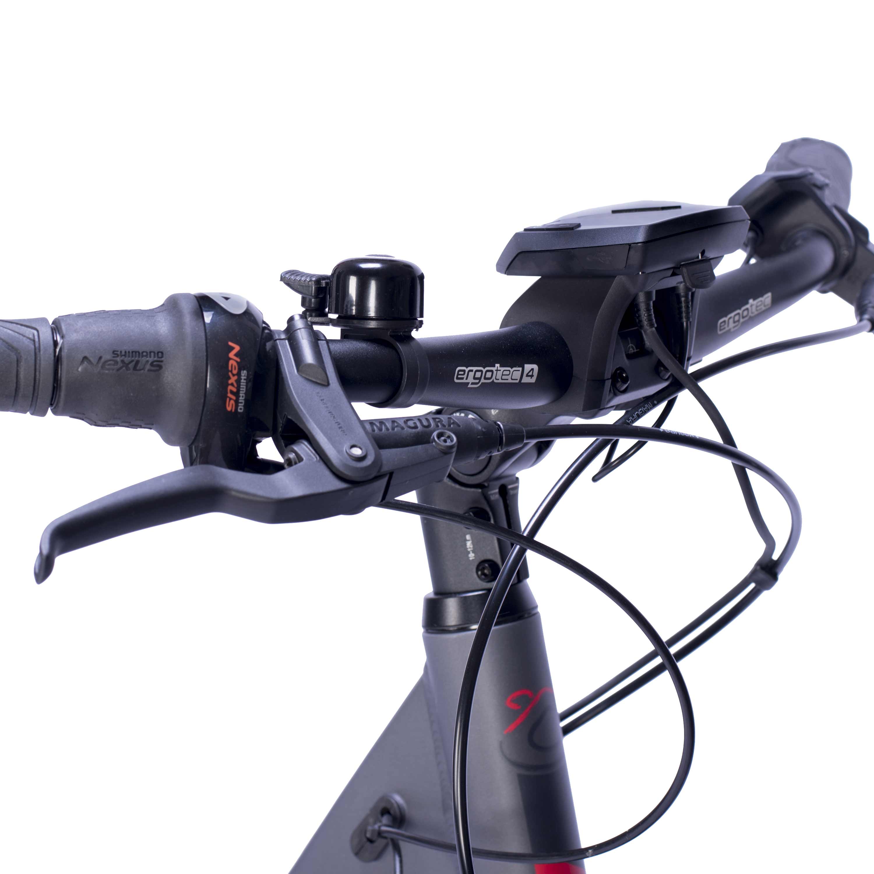 28" Bicicleta eléctrica de ciudad V-Tron RACK BOSCH ACTIVE LINE PLUS 400 Wh 7 velocidades SHIMANO NEXUS freno de contrapedal trasero