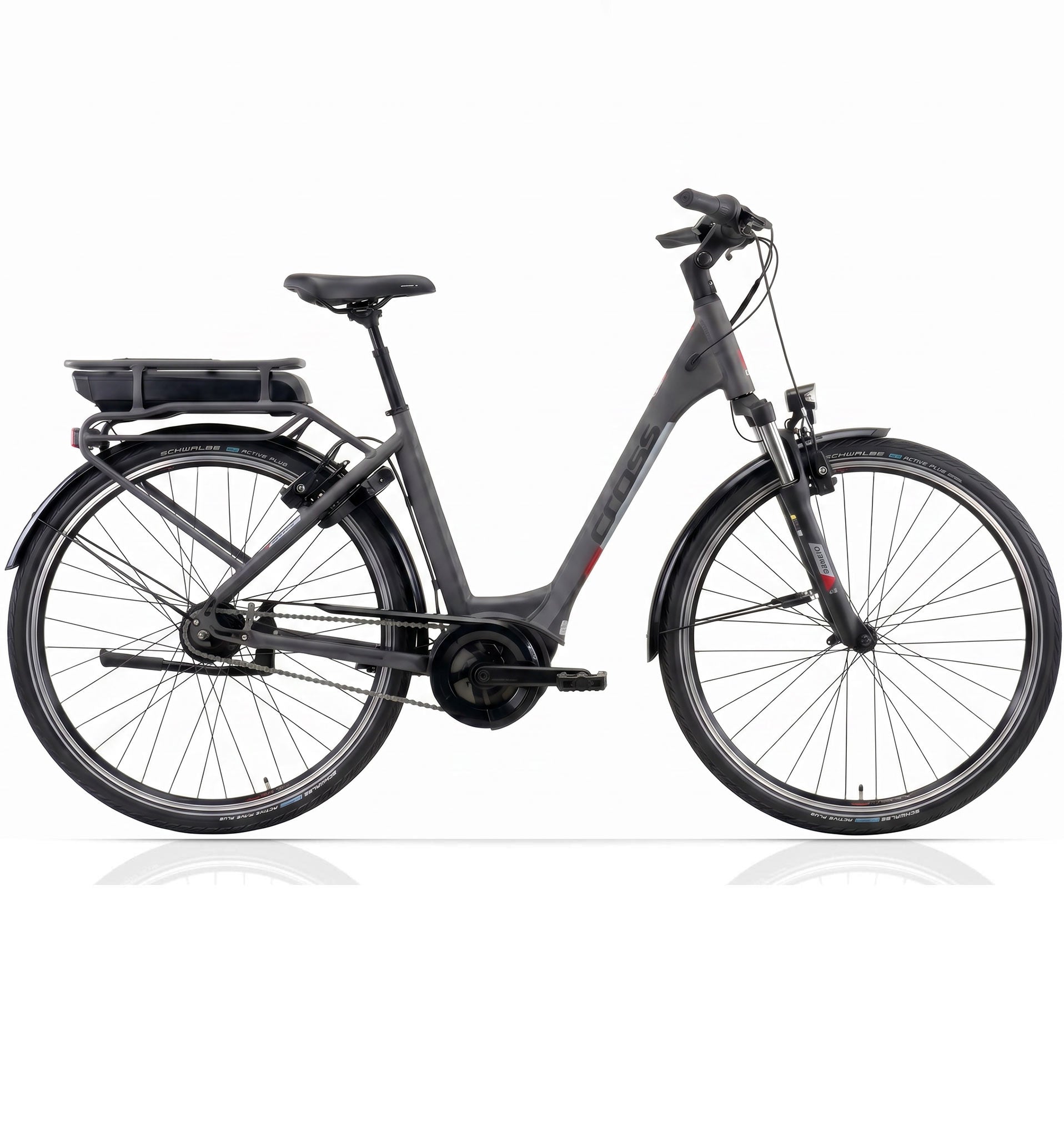 28" Bicicletta elettrica da città V-Tron RACK BOSCH ACTIVE LINE PLUS 400 Wh 7 VELOCITÀ SHIMANO NEXUS FRENO A CONTROPEDALE POSTERIORE