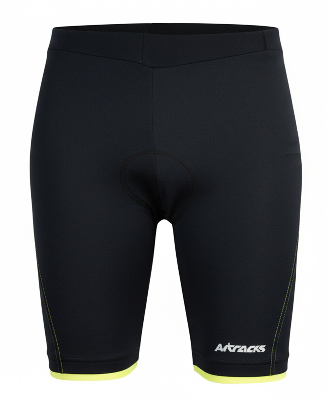 Pantalon de vélo pour femmes courte ligne de confort noir-neon