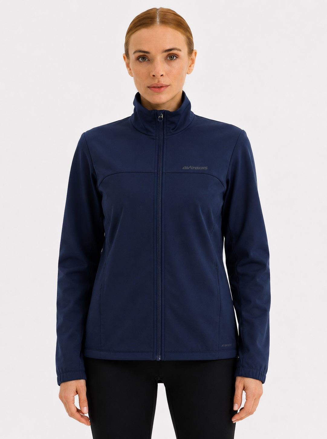 Giacca invernale da donna per bici e corsa Softshell termica linea Active Comfort Nera
