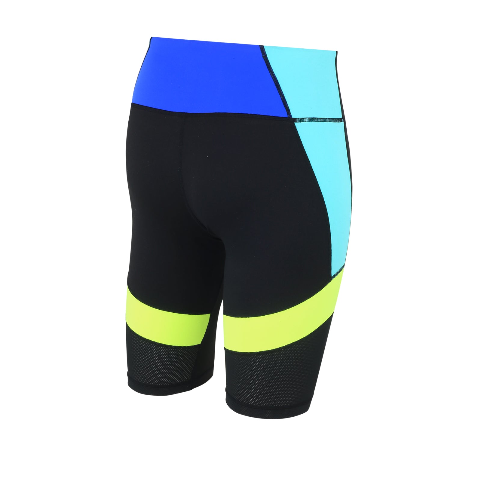 damen-laufhose-kurz-fitnesshose-xs-s-m-l-xl-xxl-schwarz-neon-back