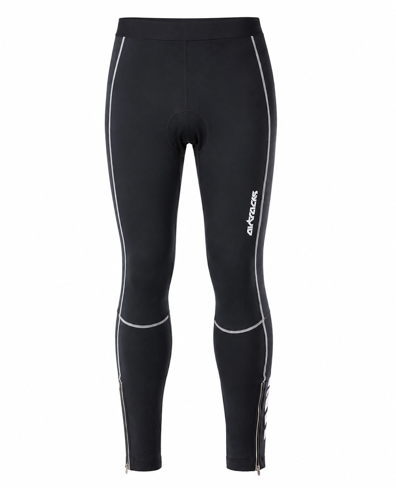 Pantaloni per biciclette termali da uomo lunghi per silver nero