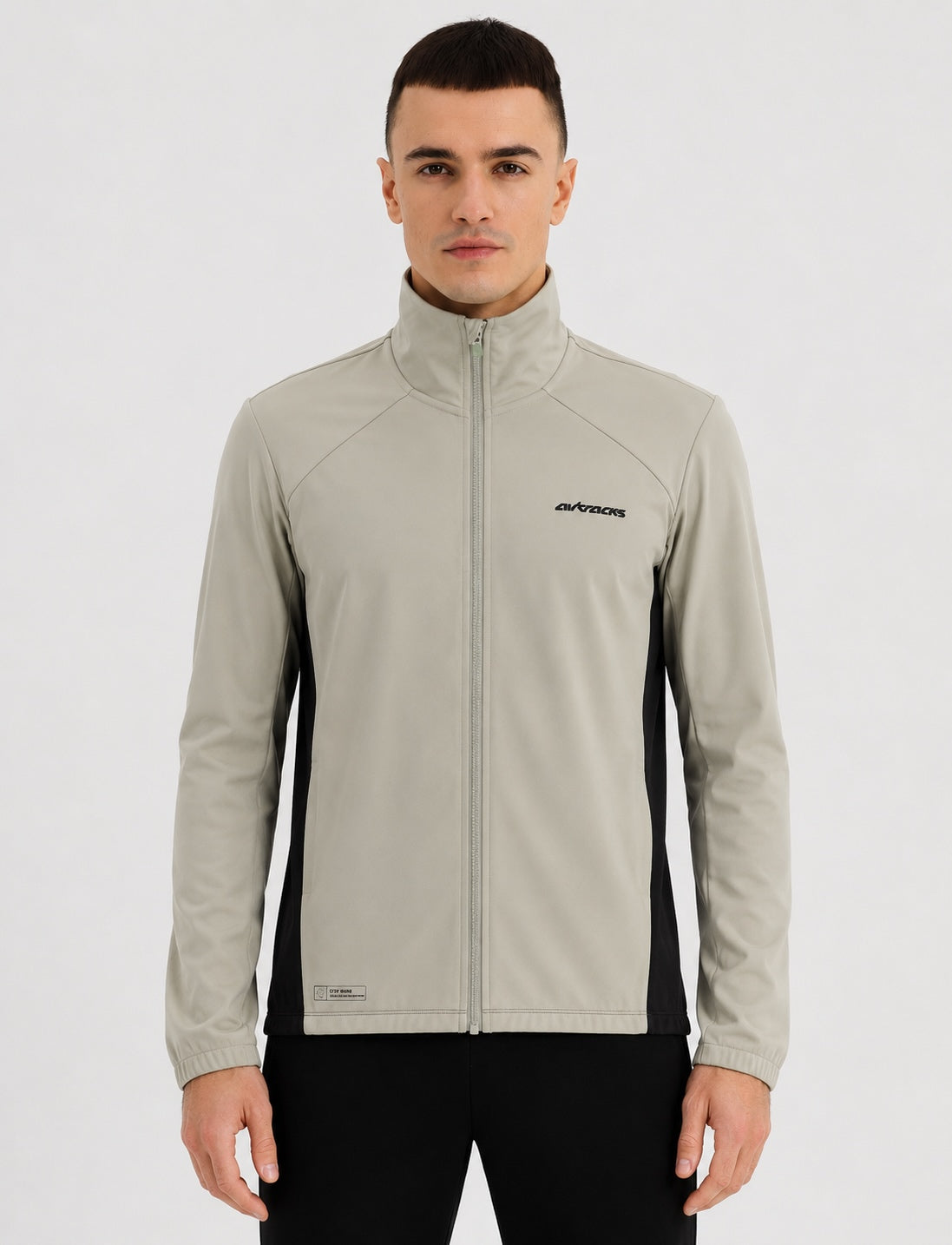 Chaqueta de invierno para hombre Softshell Thermoradjacke Línea Advance Negro-Gris