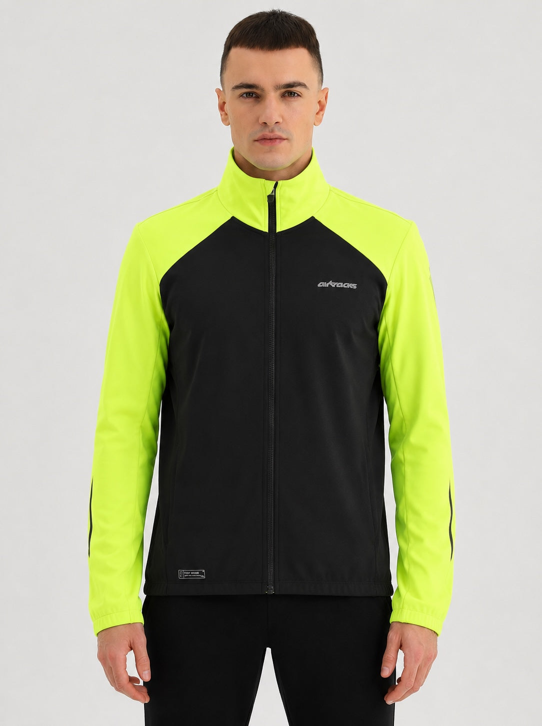 Chaqueta de invierno para hombre Softshell Thermoradjacke Línea Advance Gris-Neón