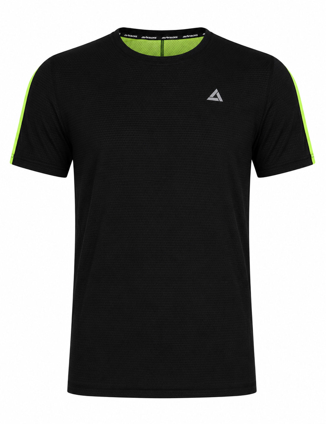 Camicia corta da corsa funzionale per linea neon nero
