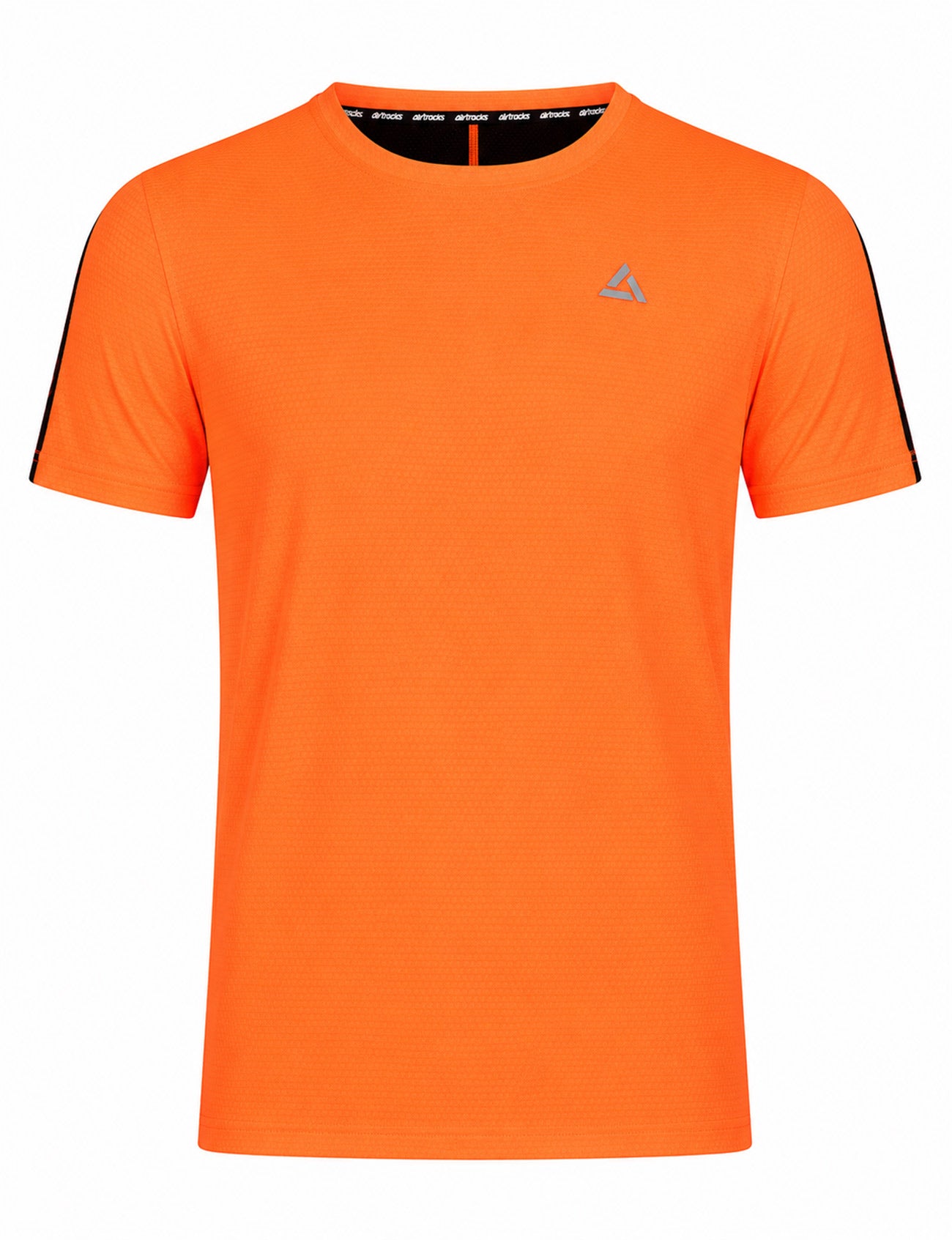 Camicia da corsa funzionale corta -maniche per linea arancione nero