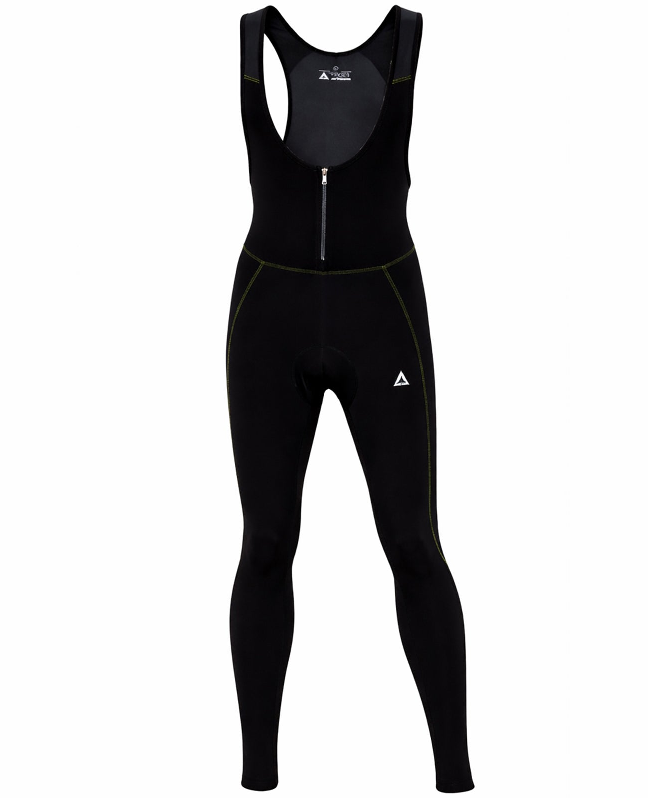 Pantalon de vélo thermique pour hommes long pantalon porteur de confort néon noir