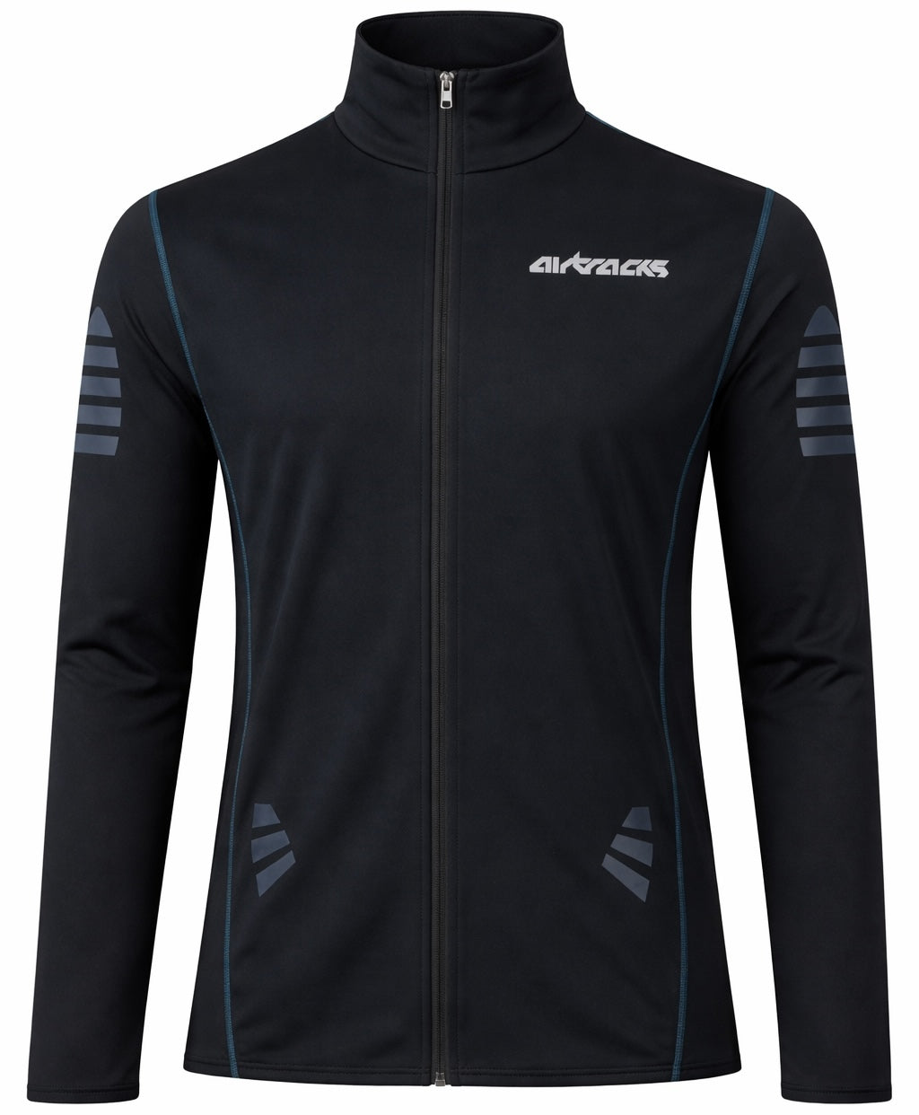 Hommes thermo radtrikot pro noir et bleu
